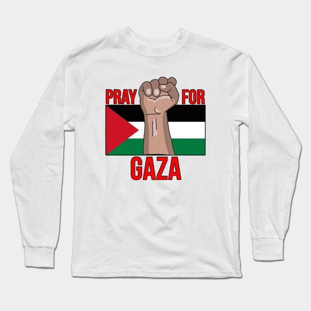 Pray for Gaza Long Sleeve T-Shirt by DiegoCarvalho